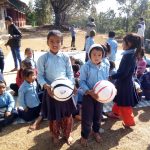 Students with Football
