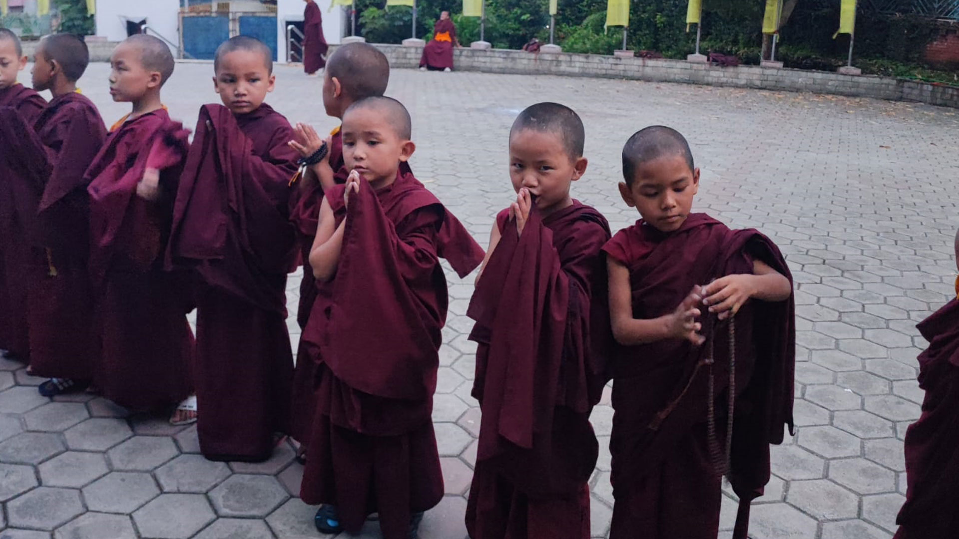 Young monk in monastery of nepal, Volunteer in nepal